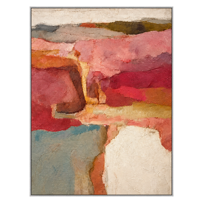 Rose Canyon vertical artwork in a silver frame on a transparent background.