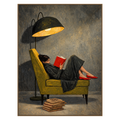 Lamplit Reader Wall Art