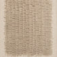 Full abstract artwork of small irregular beige blocks and intersecting lines forming a rectangular grid within a warm ivory border.