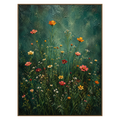 Emerald Wildflowers Wall Art