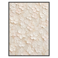 Ivory Petal Garden vertical artwork in a black frame on a transparent background.