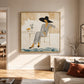 Lemon Leisure painting above a cream sectional in a softly sunlit living room.