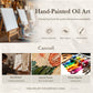 Sculpted Silence Wall Art — Canvoil hand-painted oil art guide showing painting technique, layered texture and pigments
