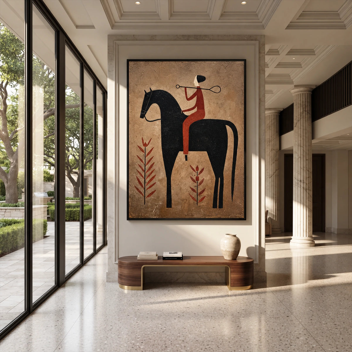 Desert Lasso artwork displayed in a furnished interior, room setting 2.