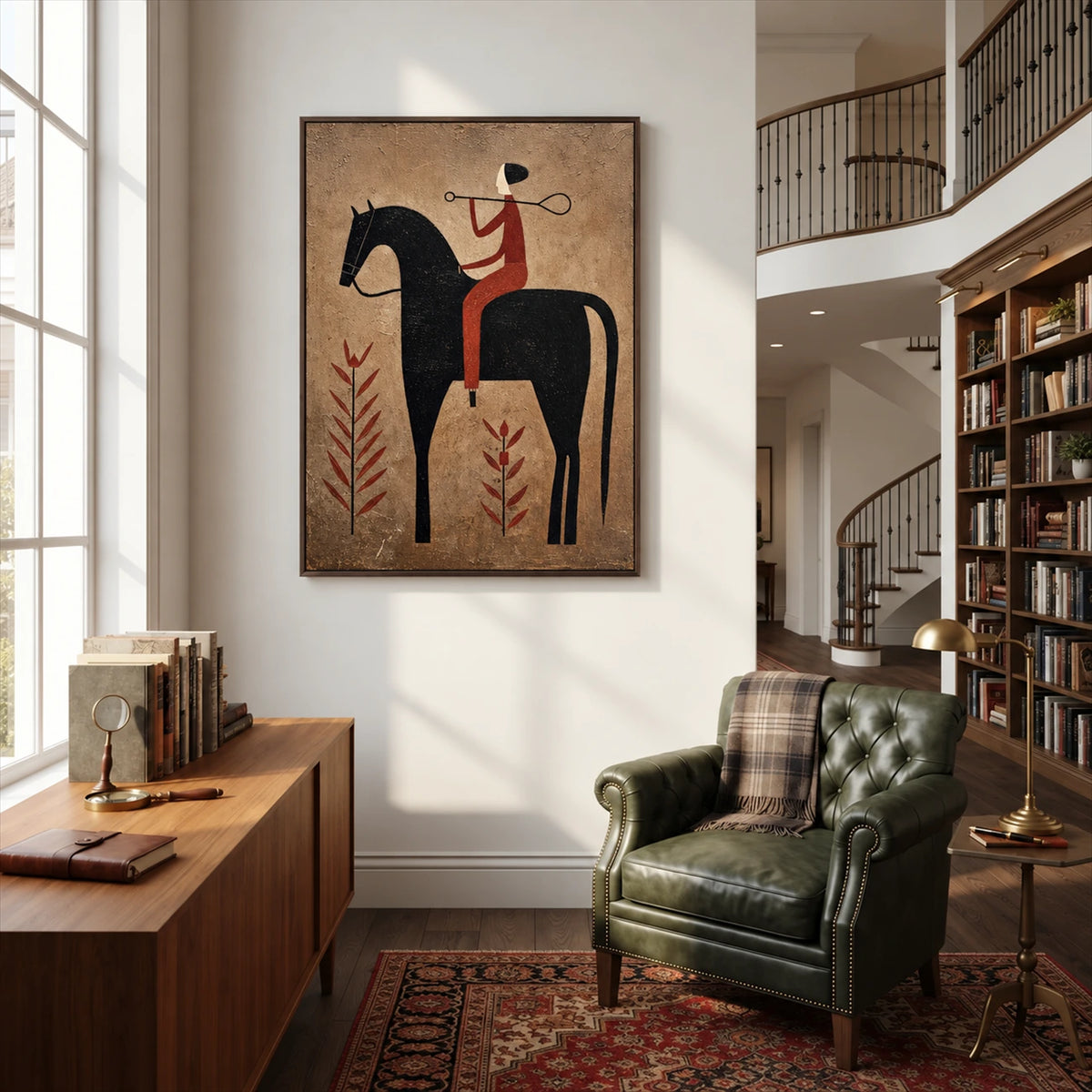 Desert Lasso artwork displayed in a furnished interior, room setting 4.