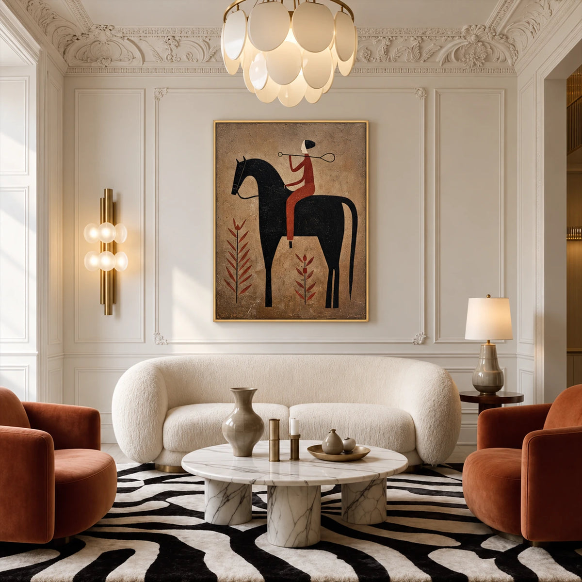 Desert Lasso artwork displayed in a furnished interior, room setting 5.