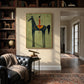 Midnight Horseman artwork displayed in a furnished interior, room setting 2.