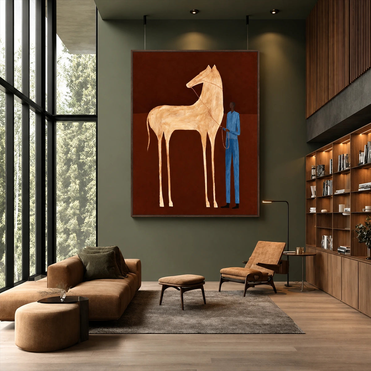 Crimson Companion artwork displayed in a furnished interior, room setting 2.