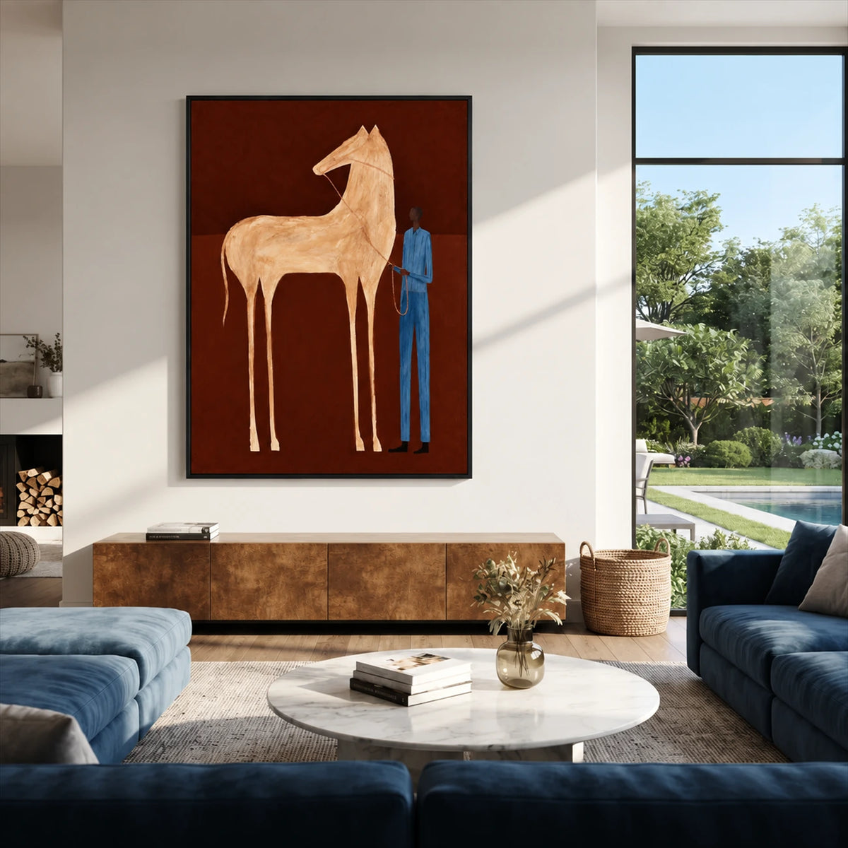 Crimson Companion artwork displayed in a furnished interior, room setting 3.