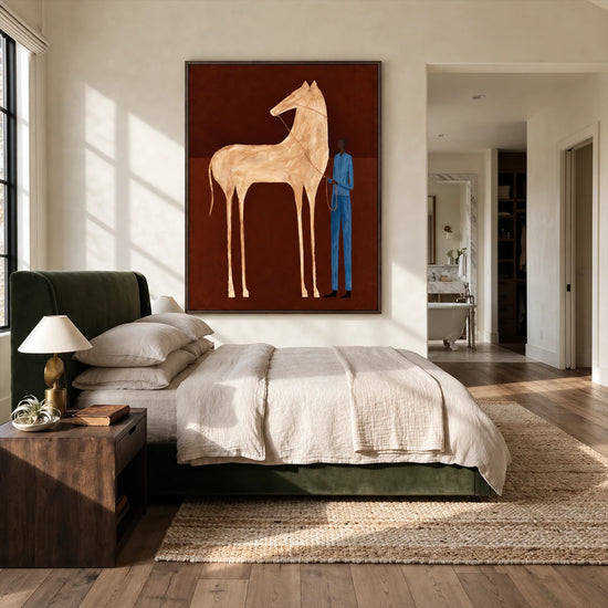 Crimson Companion artwork displayed in a furnished interior, room setting 4.