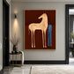 Crimson Companion artwork displayed in a furnished interior, room setting 5.
