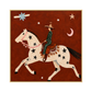Starlit Vaquero square artwork in a gold frame on a transparent background.