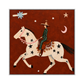 Starlit Vaquero square artwork in a silver frame on a transparent background.
