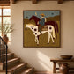 Prairie Crossing artwork displayed in a furnished interior, room setting 1.