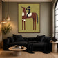 Olive Horseman artwork displayed in a furnished interior, room setting 4.