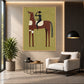 Olive Horseman artwork displayed in a furnished interior, room setting 5.