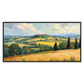 Golden Hills panoramic artwork in a black frame on a transparent background.