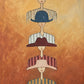 Hat Parade full artwork with four stylized figures in striped shirts and hats against a textured ochre and rust background.