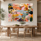 Pastel Mosaic artwork in a white frame, displayed in a furnished interior (interior view 3).