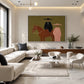 Prairie Pair artwork in a silver frame, displayed in a furnished interior (interior view 3).