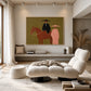 Prairie Pair artwork in a natural wood frame, displayed in a furnished interior (interior view 4).