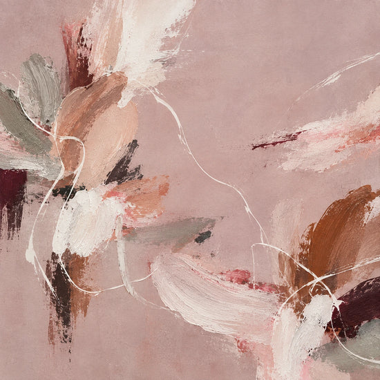Blush Reverie full artwork. Sweeps of ivory, muted terracotta and deep burgundy cross a dusty pink ground.