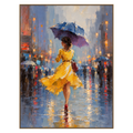 Rainlit Saffron Wall Art
