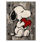 Heartfelt Companion vertical artwork in a silver frame on a transparent background.