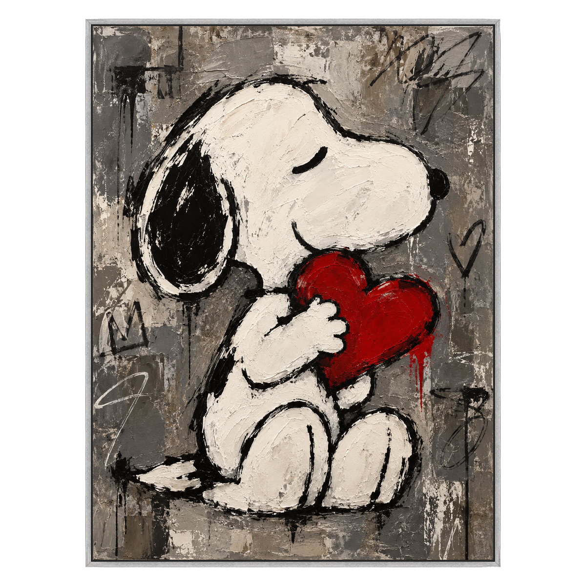 Heartfelt Companion vertical artwork in a silver frame on a transparent background.