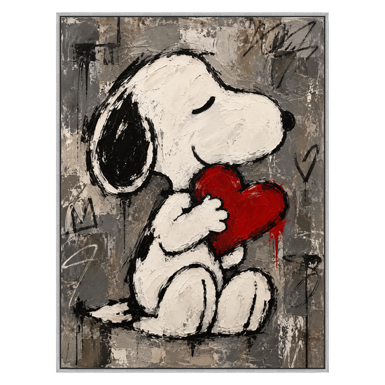 Heartfelt Companion vertical artwork in a silver frame on a transparent background.