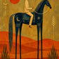 Solar Rider full artwork. A pale rider sits on an indigo horse beneath a rust-red sun.