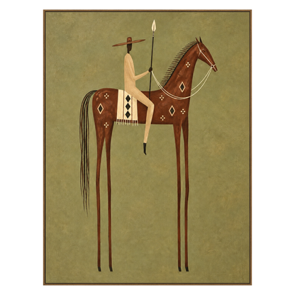 Chestnut Standard artwork in a natural wood frame on a transparent background.