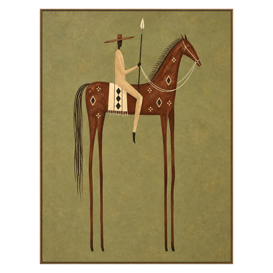 Chestnut Standard artwork in a natural wood frame on a transparent background.