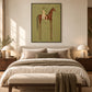 Chestnut Standard artwork displayed above a bed with neutral bedding.
