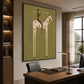 Starry Standard artwork displayed above a desk beside a tall window.
