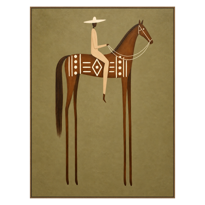 Terracotta Standard artwork in a natural wood frame on a transparent background.