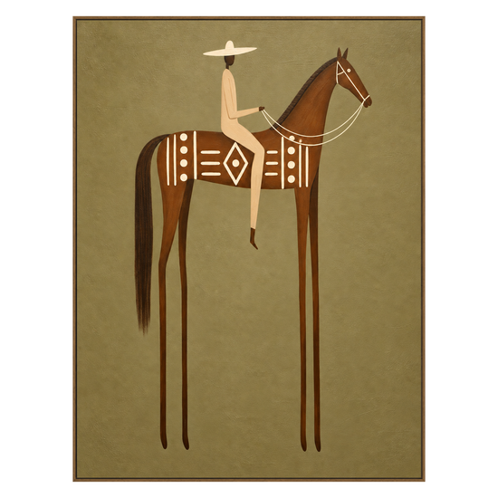 Terracotta Standard artwork in a natural wood frame on a transparent background.