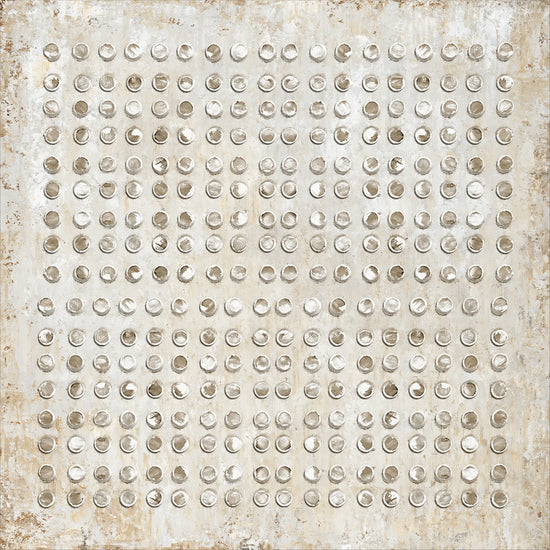 Ivory Rings full artwork. Rows of small ivory rings form an orderly pattern across a softly weathered neutral ground.