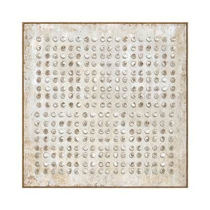 Ivory Rings artwork in a natural wood frame on a transparent background.