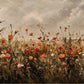 Autumn Wildflowers full artwork. Rust, amber, and cream wildflowers rise from a dark meadow beneath a softly clouded sky.