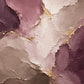 Mauve Faultlines full artwork. Soft mauve, blush, and taupe forms meet along rugged edges traced with golden accents.