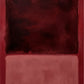 Burgundy Fields full artwork. A deep burgundy field hovers above a softer rose rectangle, both surrounded by a warm red ground.