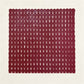 Burgundy Rhythm full artwork. Rows of small burgundy forms repeat within a broad ivory field, creating a precise grid with subtle variations in texture.