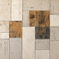 Ochre Masonry full artwork. Weathered ivory rectangles form a broad architectural grid, punctuated by smaller blocks of ochre and charcoal.