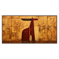 Ochre Longhorn Wall Art