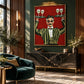 Dapper Service artwork displayed above a dark marble sideboard.