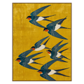 Saffron Swallows Wall Art