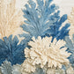 Porcelain Foliage full artwork. Layered blue and ivory botanical forms spread across a warm pale ground in a richly textured arrangement.