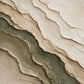 Quiet Strata full artwork. Soft ivory, sand, and gray-green layers sweep diagonally across a textured surface like weathered stone.