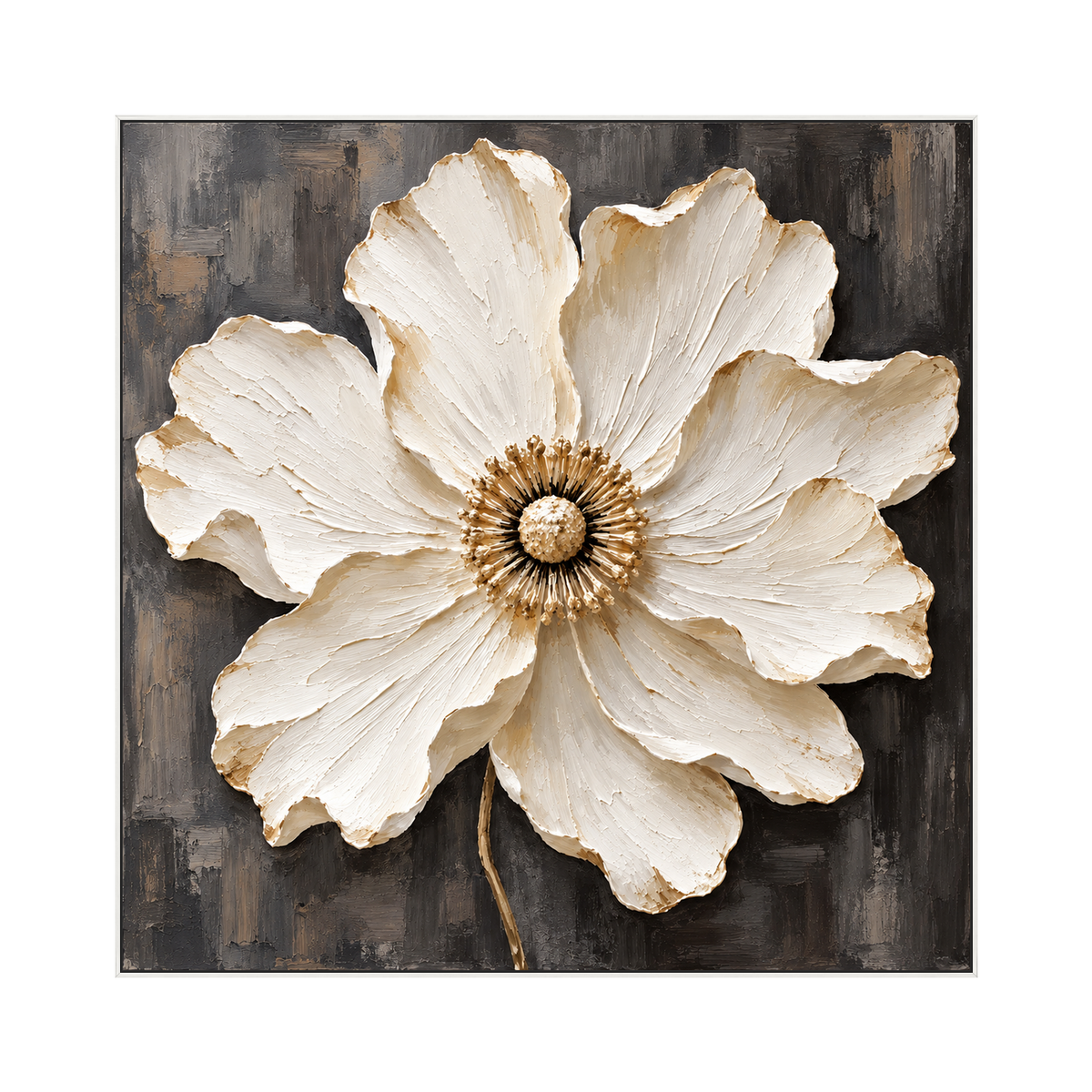 Ivory Radiance artwork in a white frame on a transparent background.